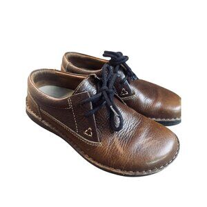 Birkenstock Women's Brown Leather Lace-Up Casual Shoes  EU 36/ US 5